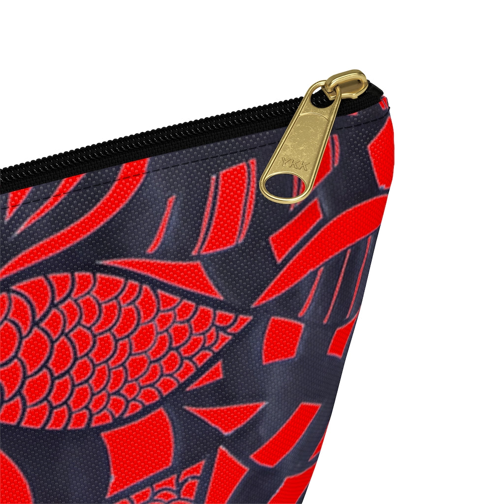 Scarlet Tropical Minimalist Accessory Pouch