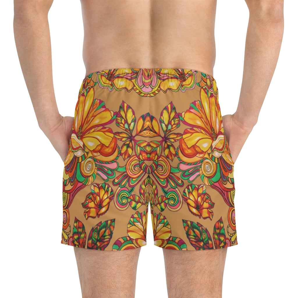 Floral Men's Tussock Swimming Trunks