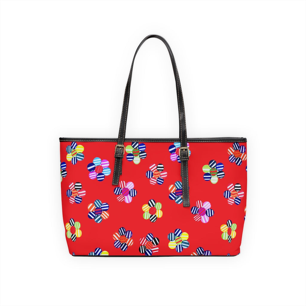 Red Candy Florals PU Leather Shoulder Bag