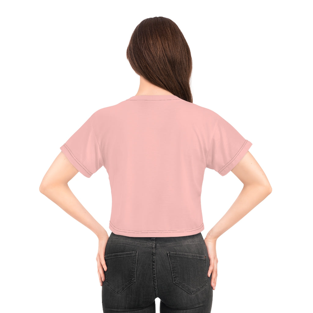 Blush Love AOP Crop Tee