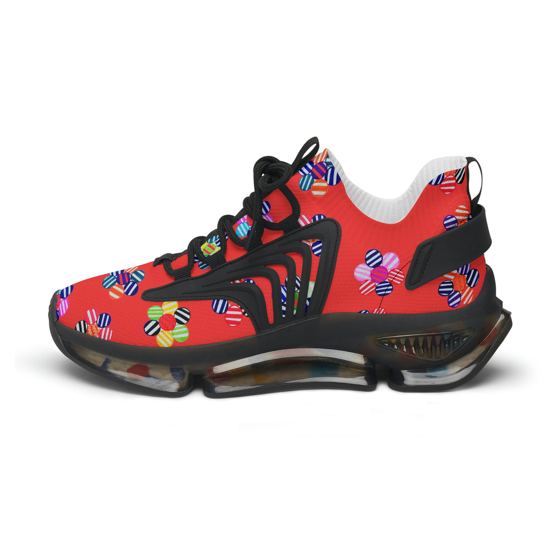 Vermillion Candy Floral Printed OTT Women's Mesh Knit Sneakers