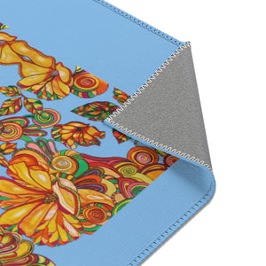Artsy Floral Sky Area Rug