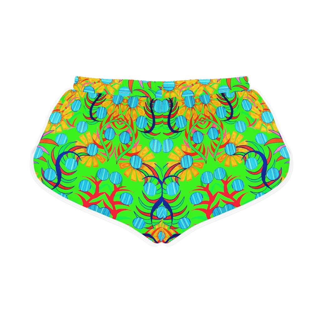 Neon Green Sunflower Relaxed Shorts