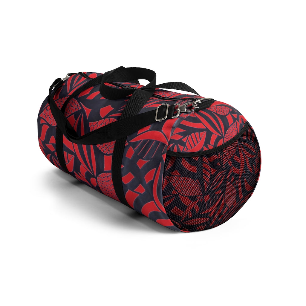 Tropical Minimalist Red Duffel Bag