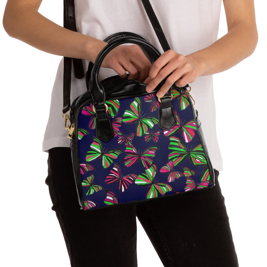 nk butterfly print handbag