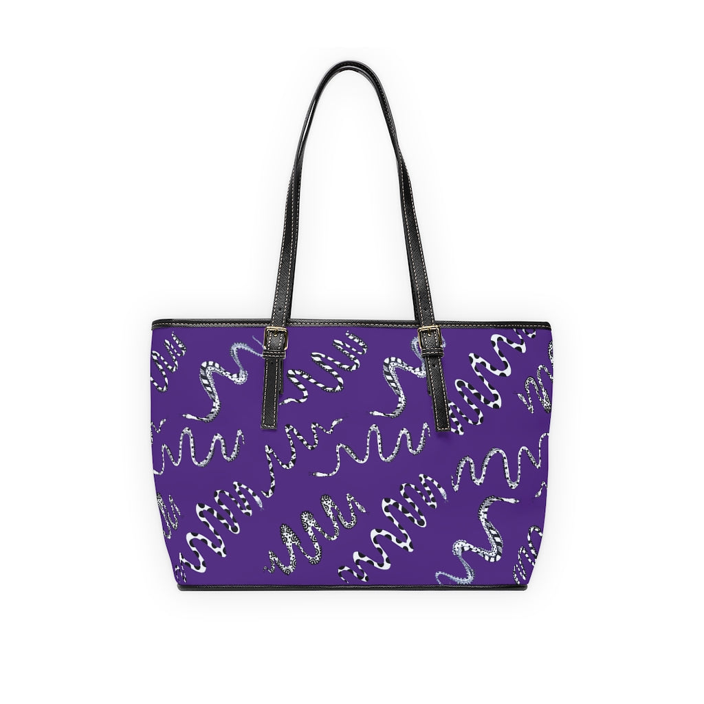 Purple Snake Den PU Leather Shoulder Bag