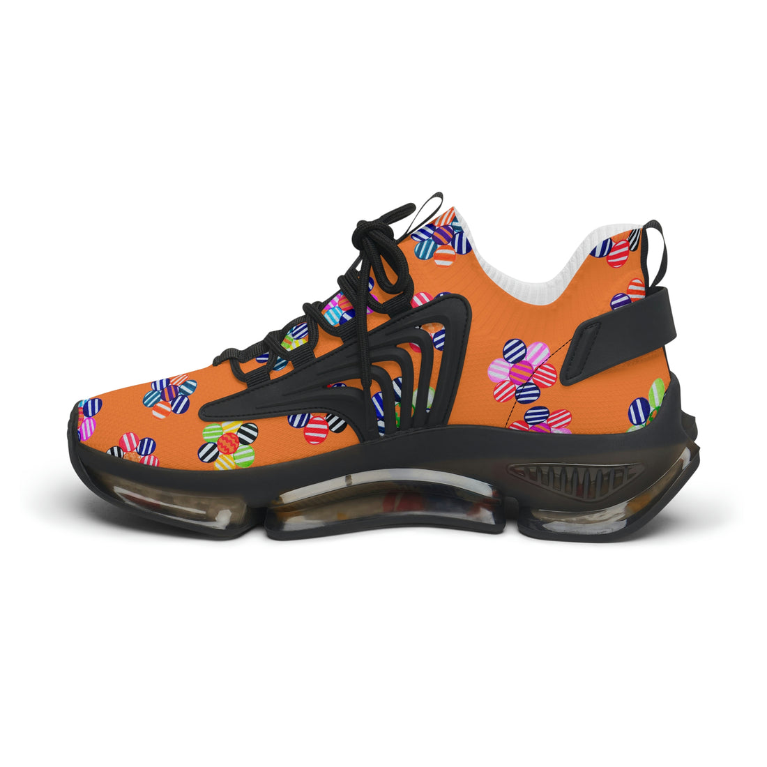 Peach Candy Floral Printed OTT Women's Mesh Knit Sneakers
