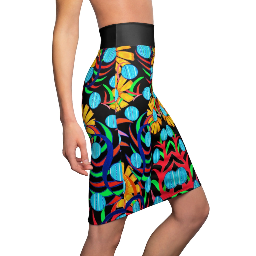 Sunflower Black Pencil Skirt