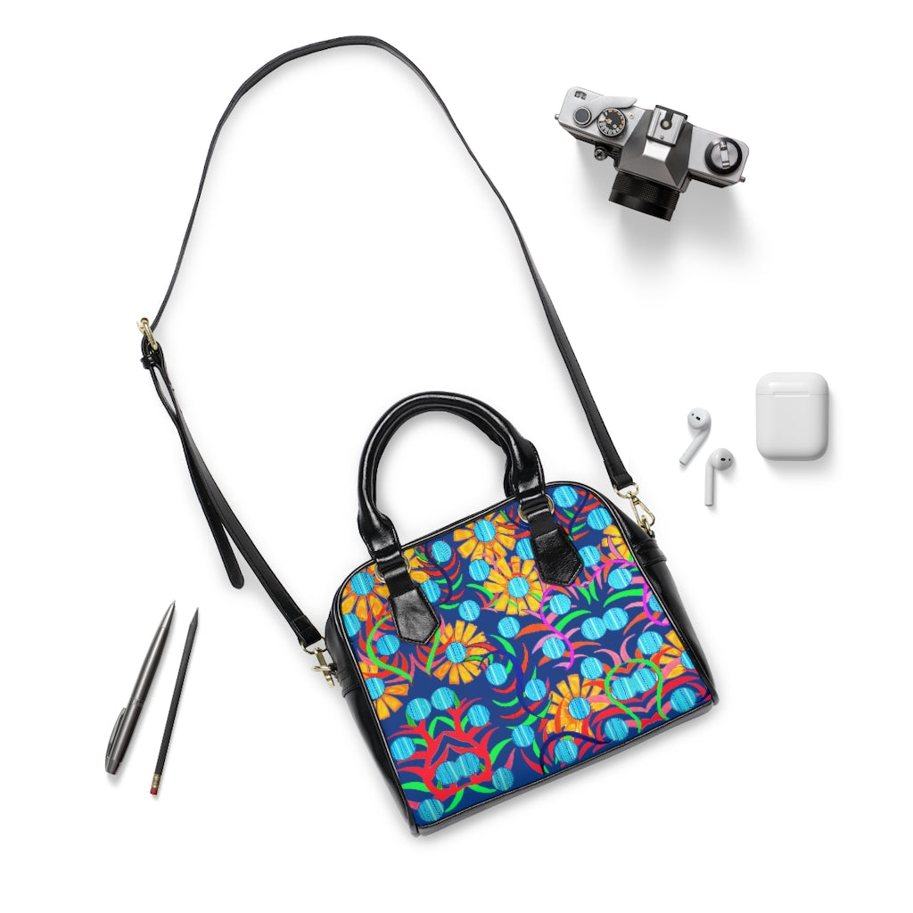 Blue Sunflower AOP Handbag