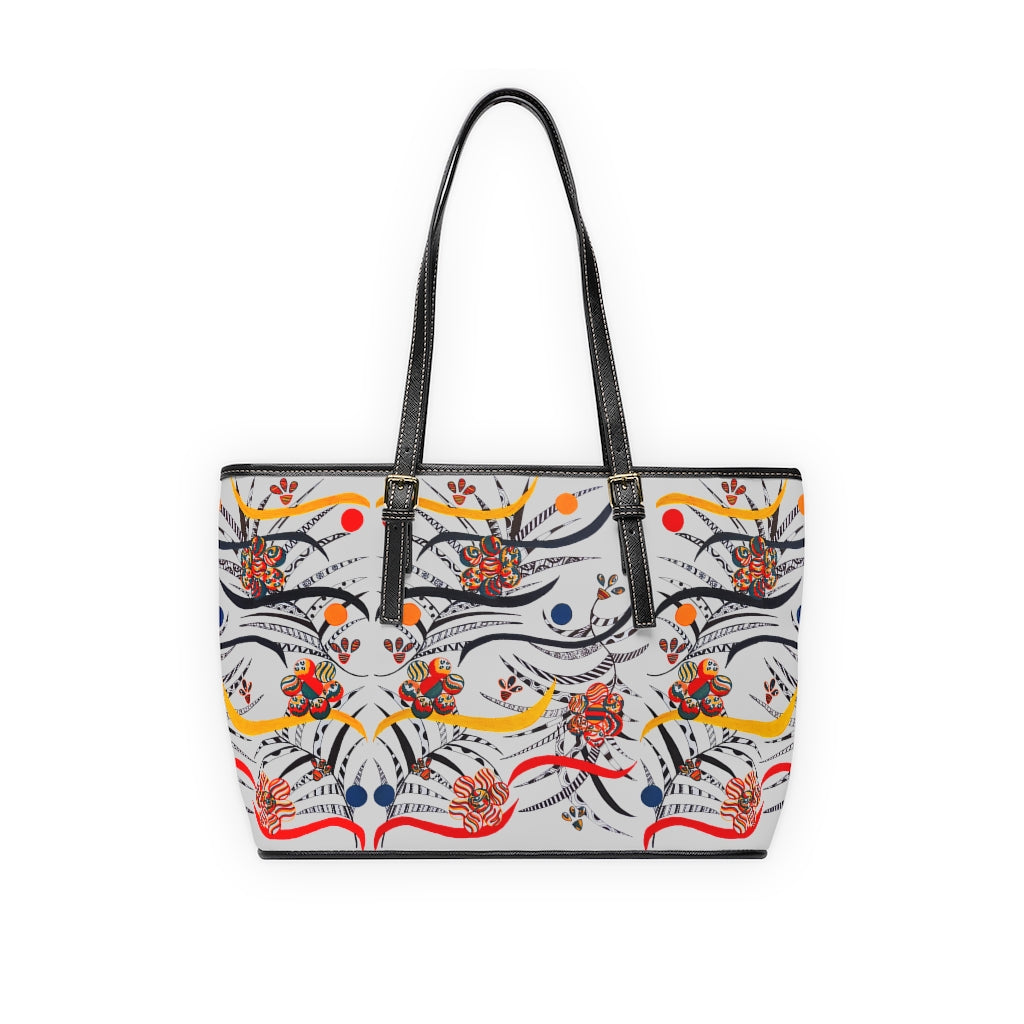 slate grey  animal & jungle print tote bag