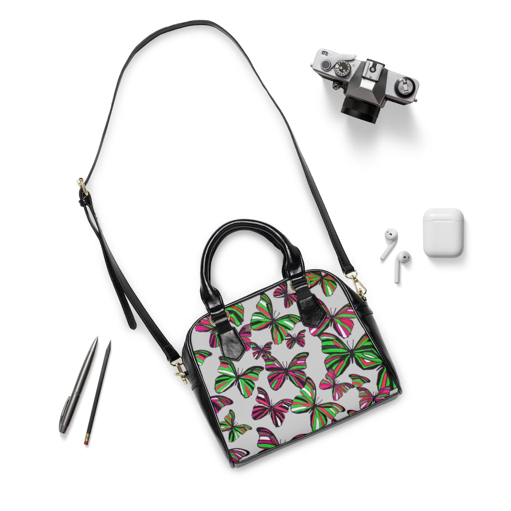 Slate Butterflies AOP Handbag