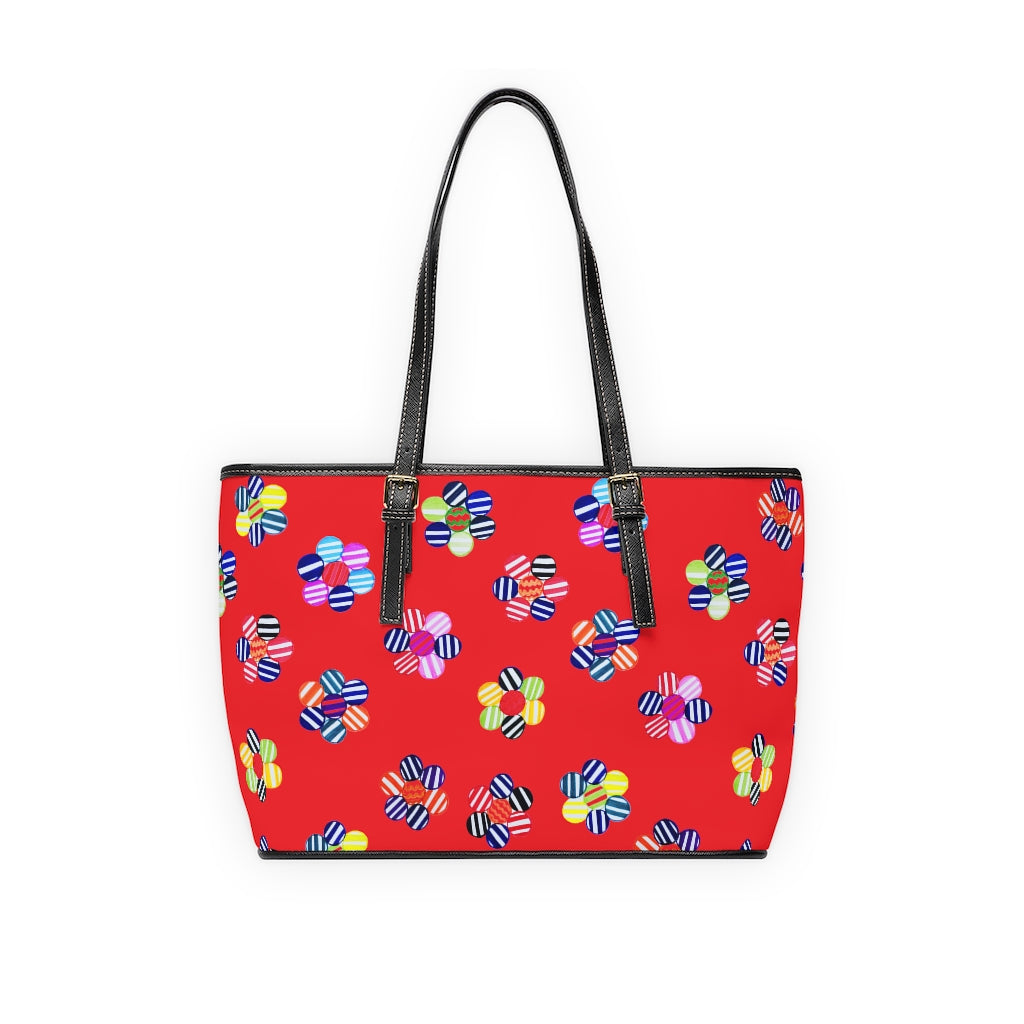 Red Candy Florals PU Leather Shoulder Bag