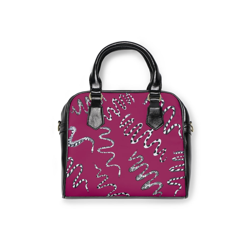 orchid snake print tote bag