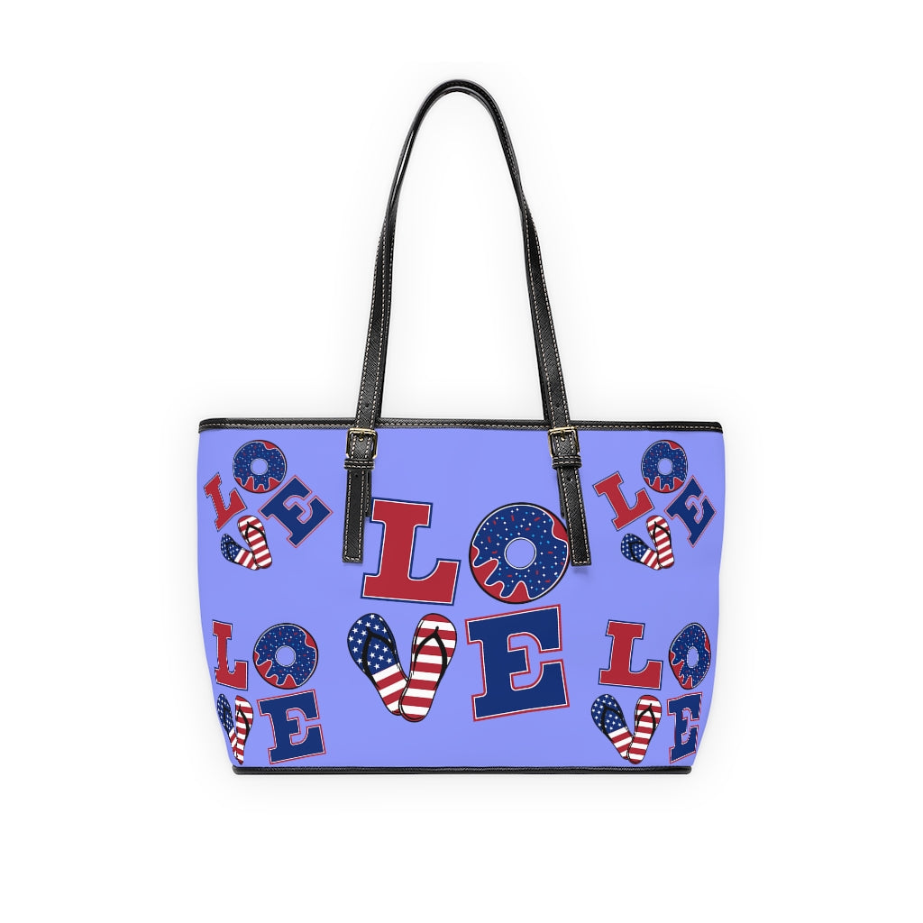 Very Peri LOVE PU Leather Shoulder Bag