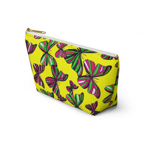 Butterflies Yellow Accessory Pouch