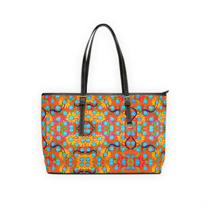 Orange Sunflower PU Leather Shoulder Bag