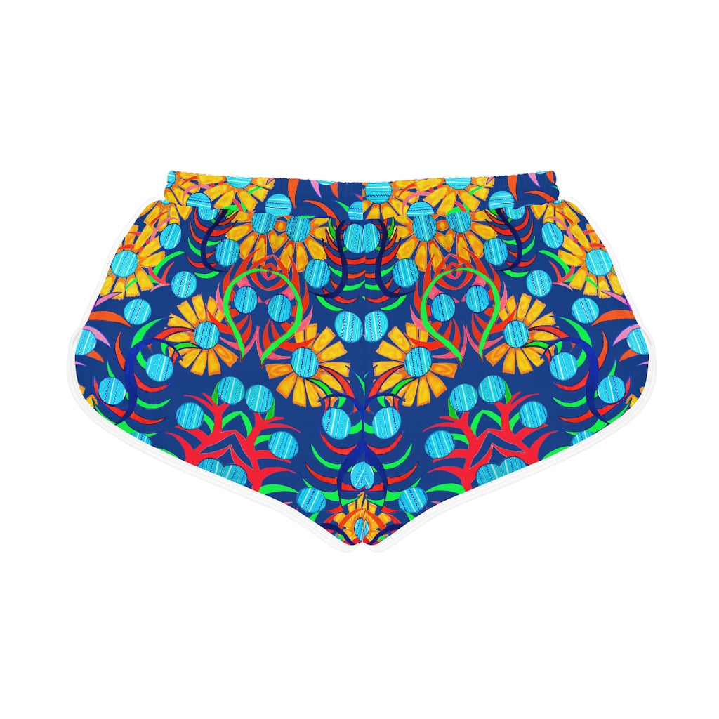 Blue Sunflower Relaxed Shorts