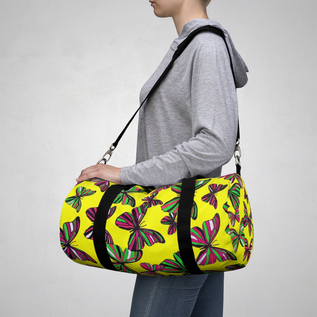 Butterflies Canary Duffel Bag