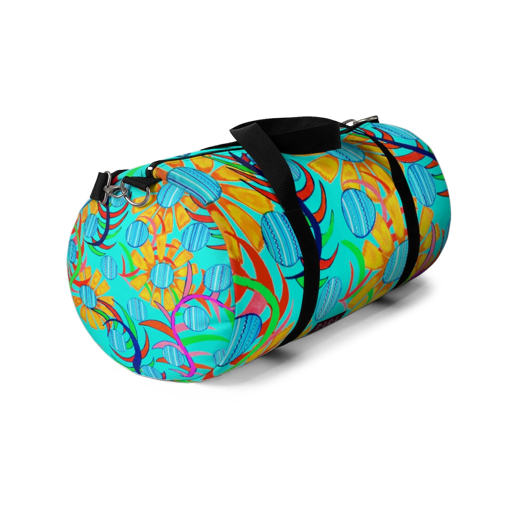 Sunflower Cyan Duffel Bag