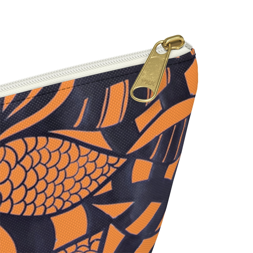 Peach Tropical Minimalist Accessory Pouch