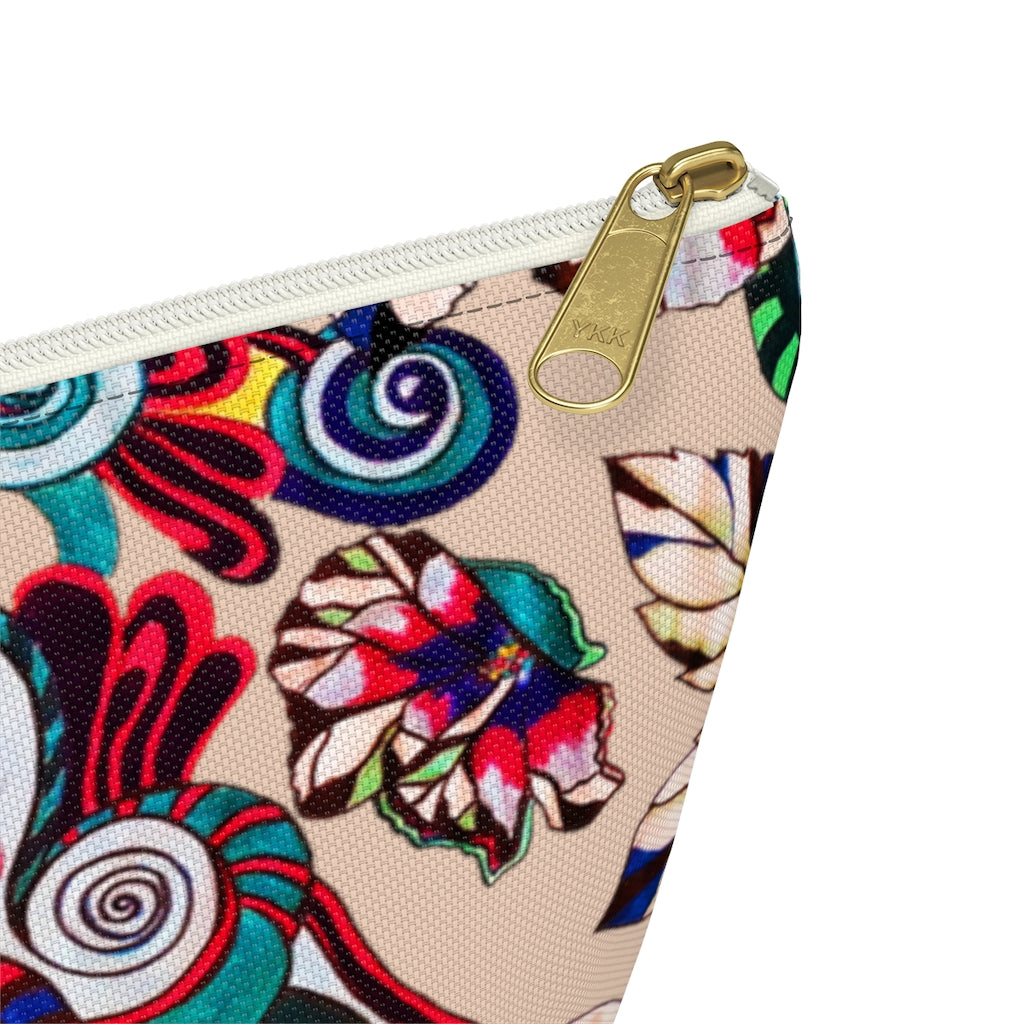 Floral Pop Nude Accessory Pouch