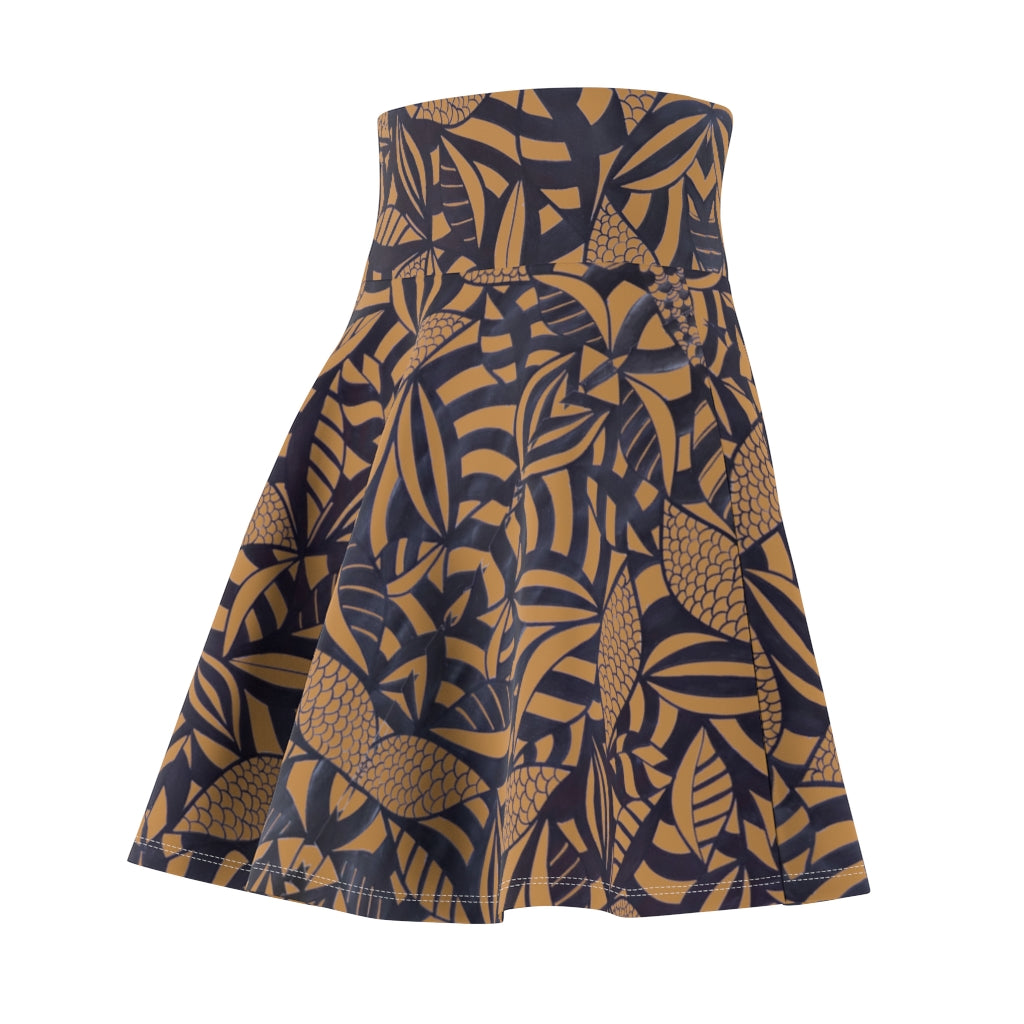 Tropical Minimalist Tussock Skater Skirt