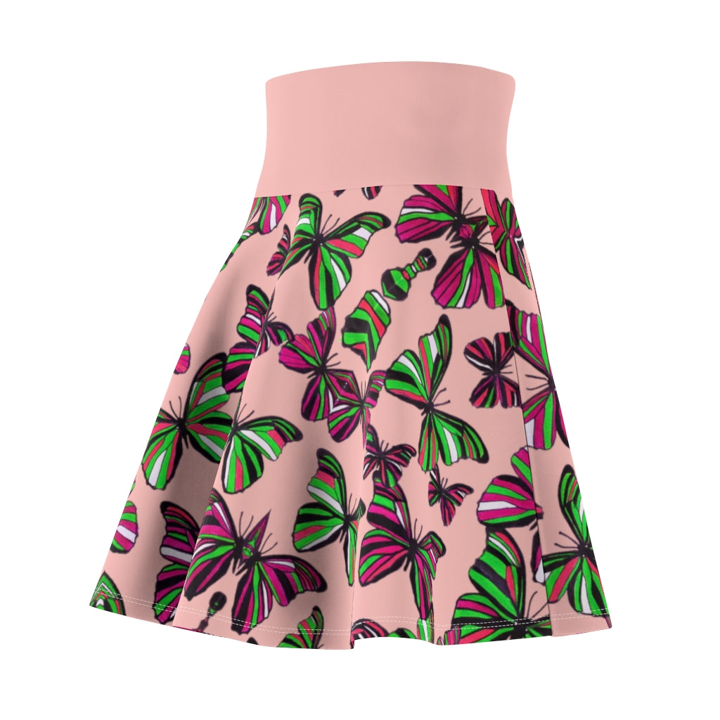 Butterflies Blush Skater Skirt