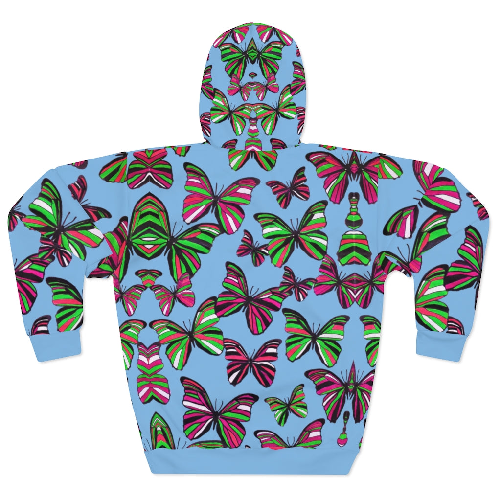 Butterflies Pullover Sky Hoodie