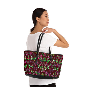 Marsala Butterfly PU Leather Shoulder Bag