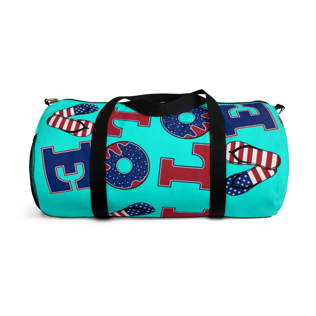 American Love Cyan Duffel Bag