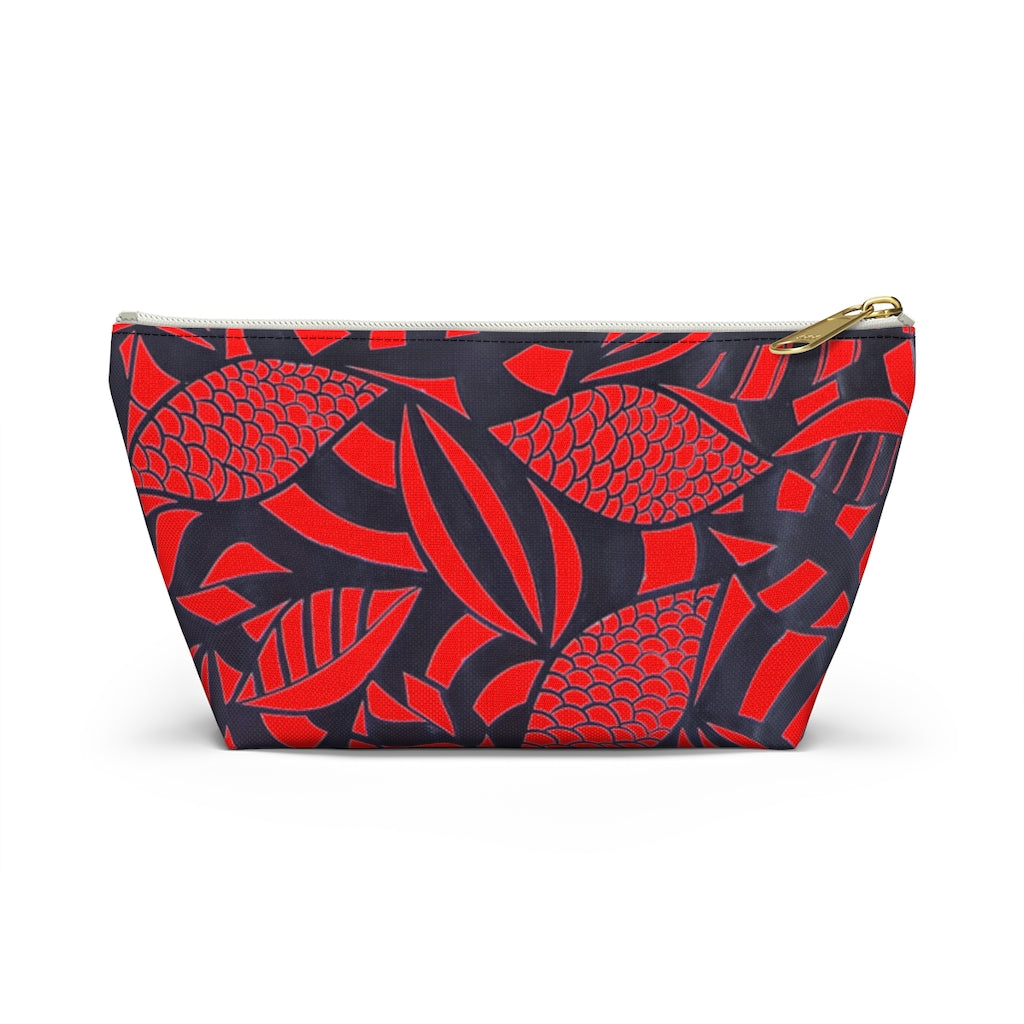 Scarlet Tropical Minimalist Accessory Pouch