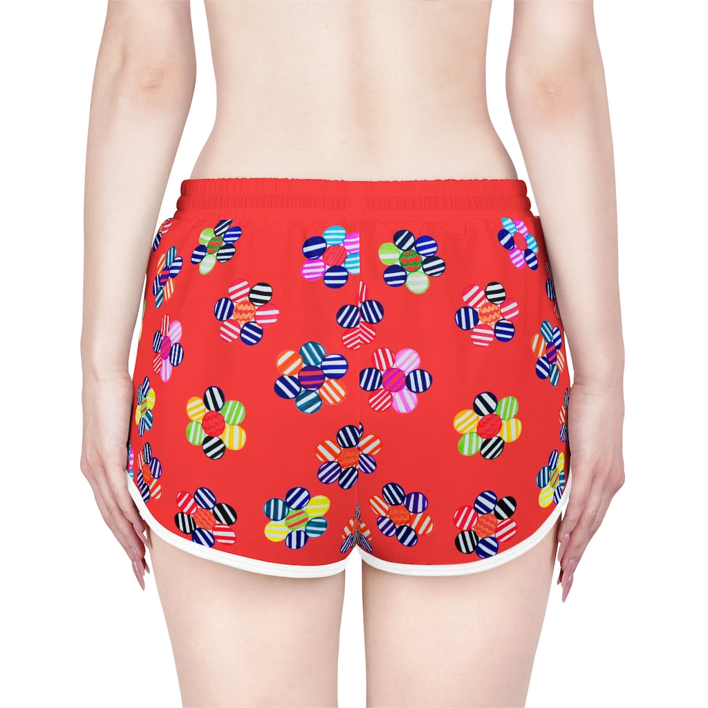Vermillion Candy Florals Relaxed Shorts