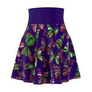 Butterflies Violet skater Skirt