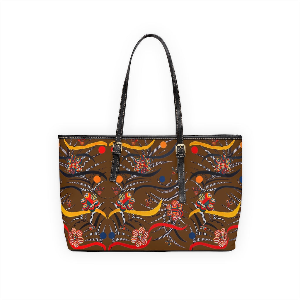 Brown Wilderness PU Leather Shoulder Bag