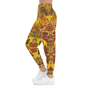 Unisex AOP Artsy Floral Yellow Joggers