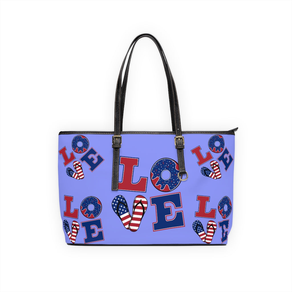 Very Peri LOVE PU Leather Shoulder Bag