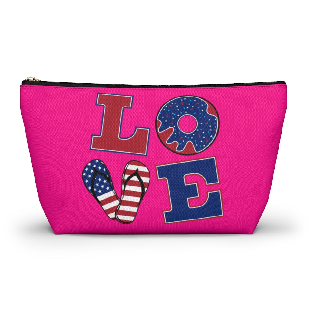 Love Hot Pink Accessory Pouch