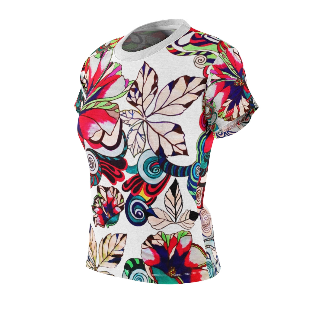 Graphic Floral AOP White T-Shirt