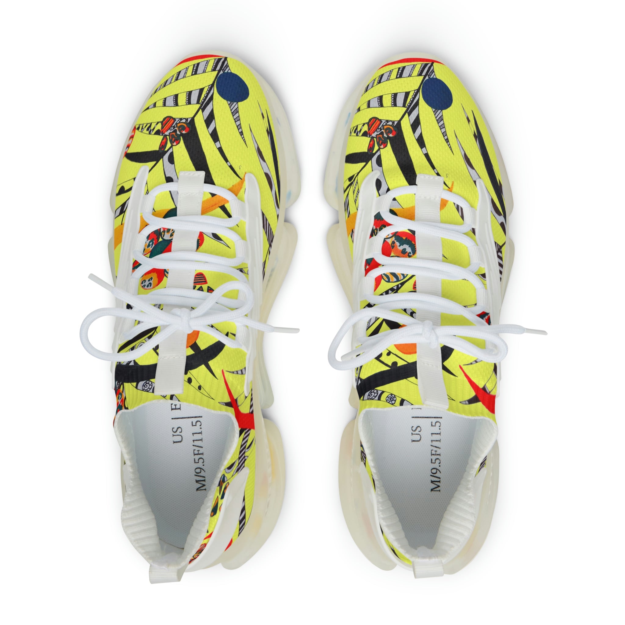 canary men's  floral and animal print mesh knit sneakers