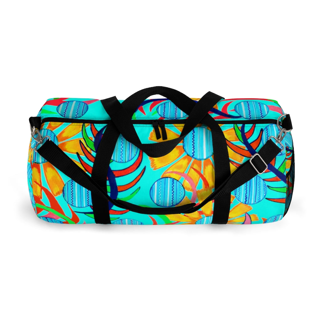 Sunflower Cyan Duffel Bag