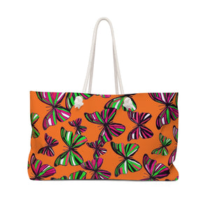 Butterflies Orange Weekender Bag
