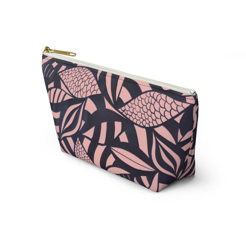 Blush Tropical Minimalist Accessory Pouch