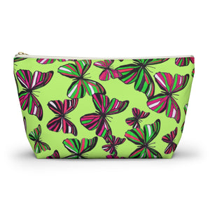 Butterflies Lime Accessory Pouch