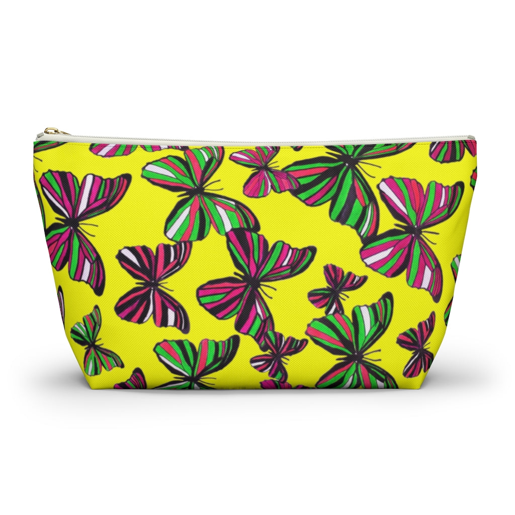 Butterflies Yellow Accessory Pouch