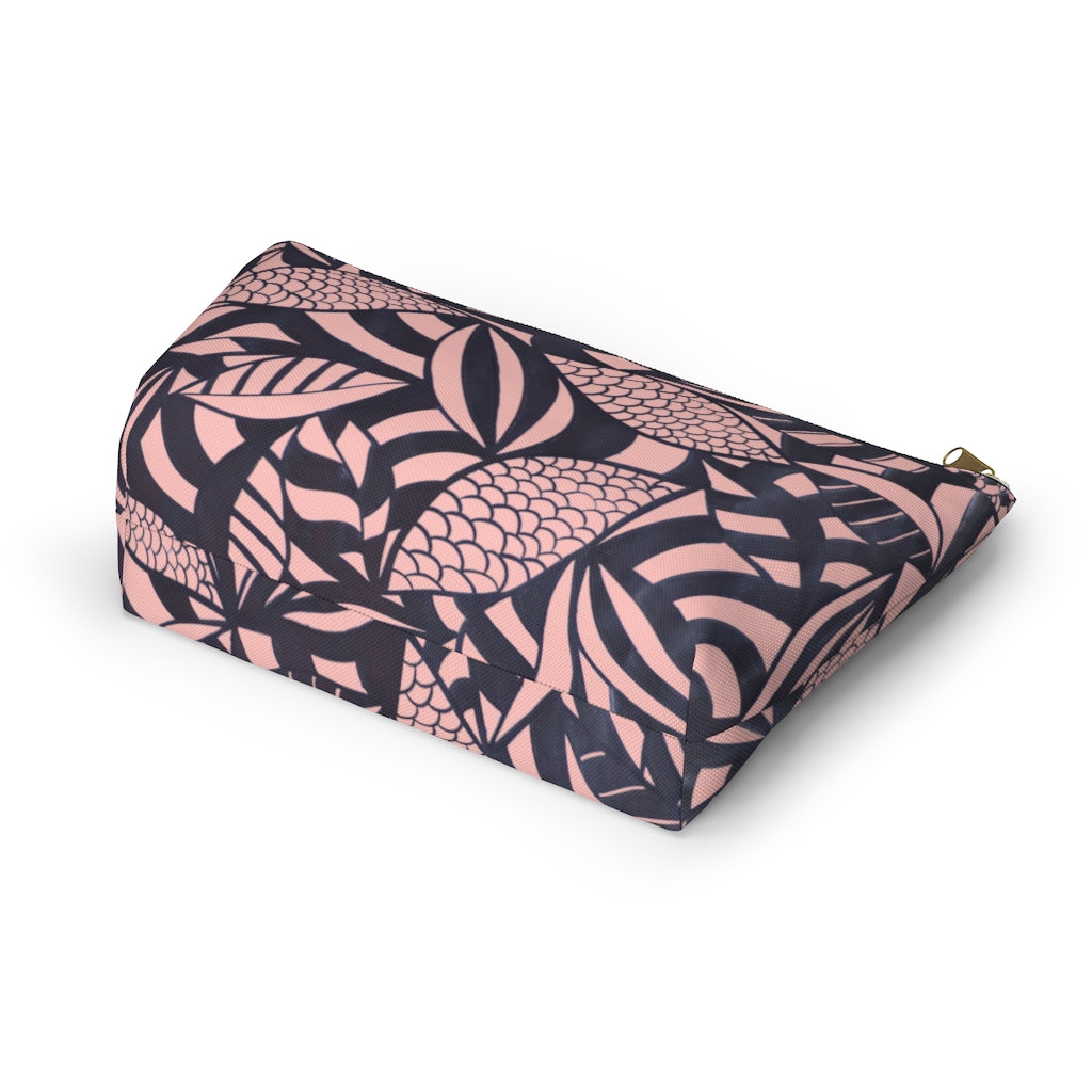 Blush Tropical Minimalist Accessory Pouch