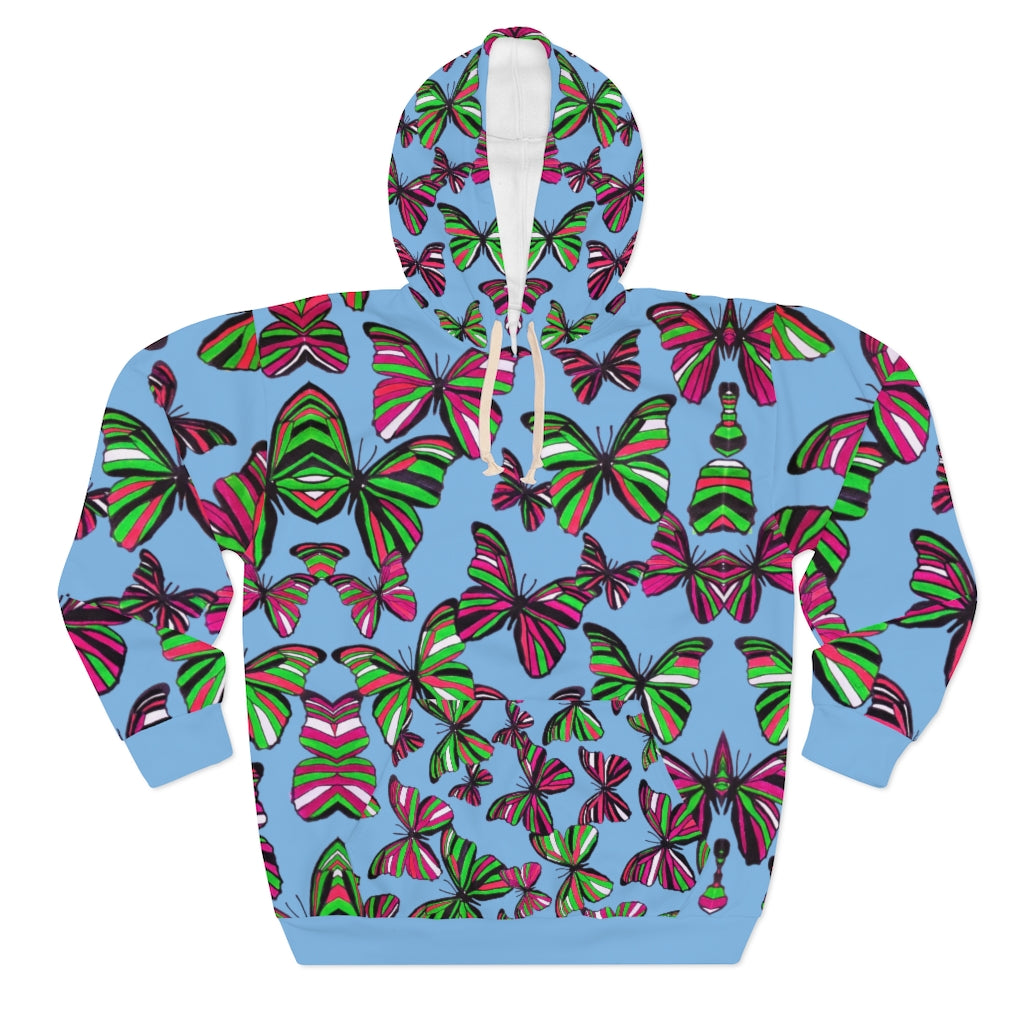 Butterflies Pullover Sky Hoodie