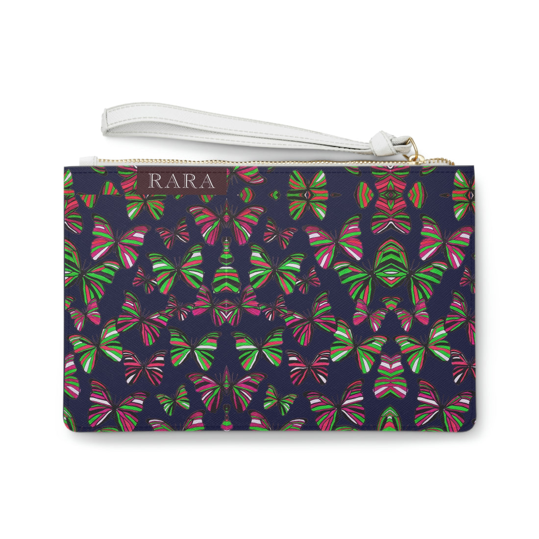 Ink Butterfly Print Clutch Bag