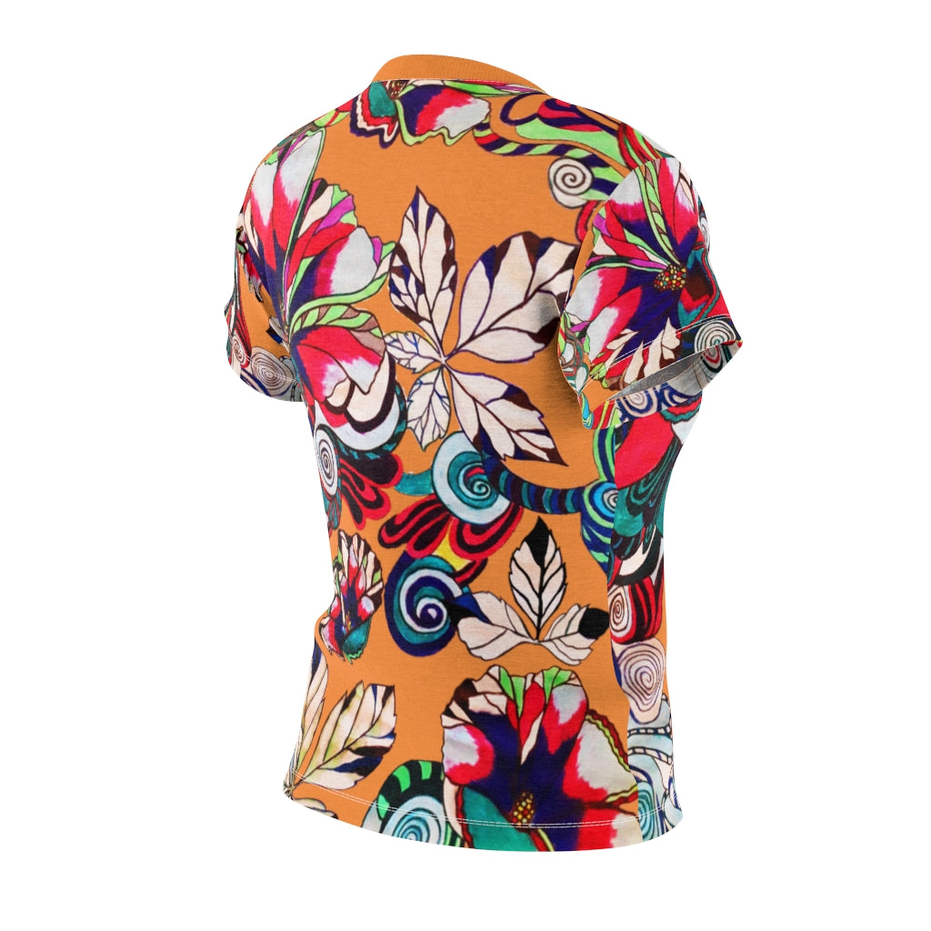 Graphic Floral AOP Peach T-Shirt