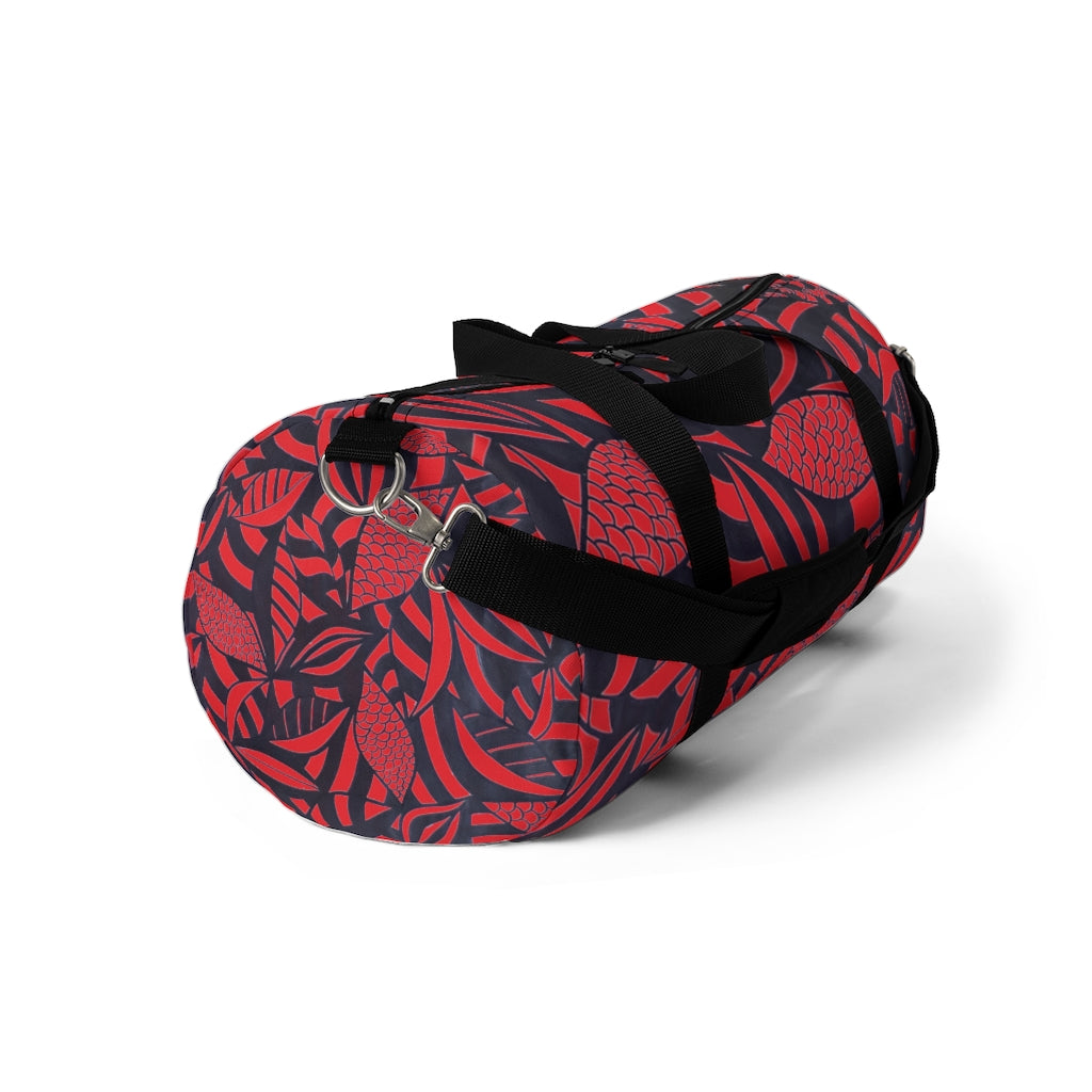 Tropical Minimalist Red Duffel Bag