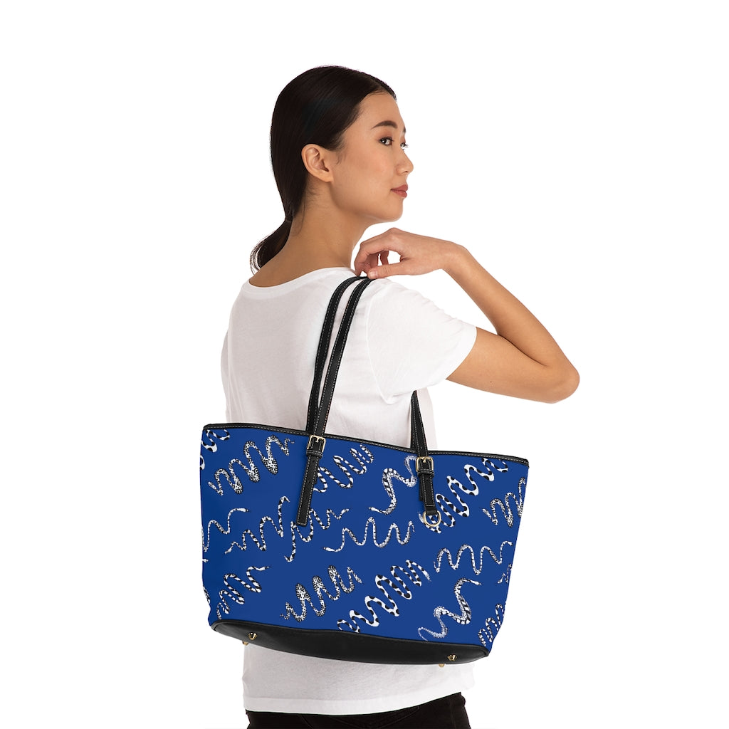 Blue Snake Den PU Leather Shoulder Bag